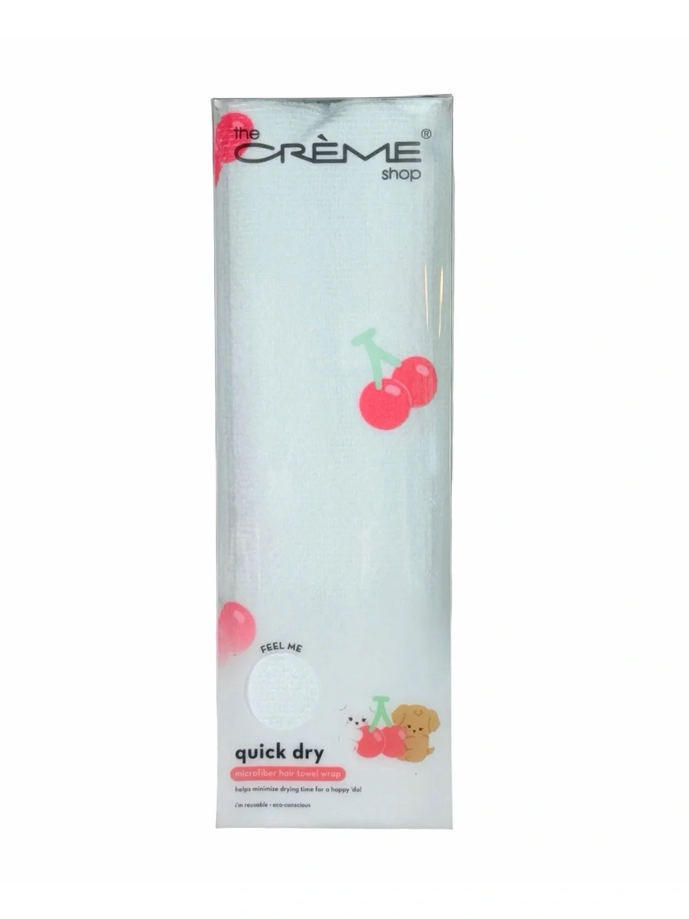 The Crème Shop Quick Dry Microfiber Hair Towel Wrap - Cherry Print